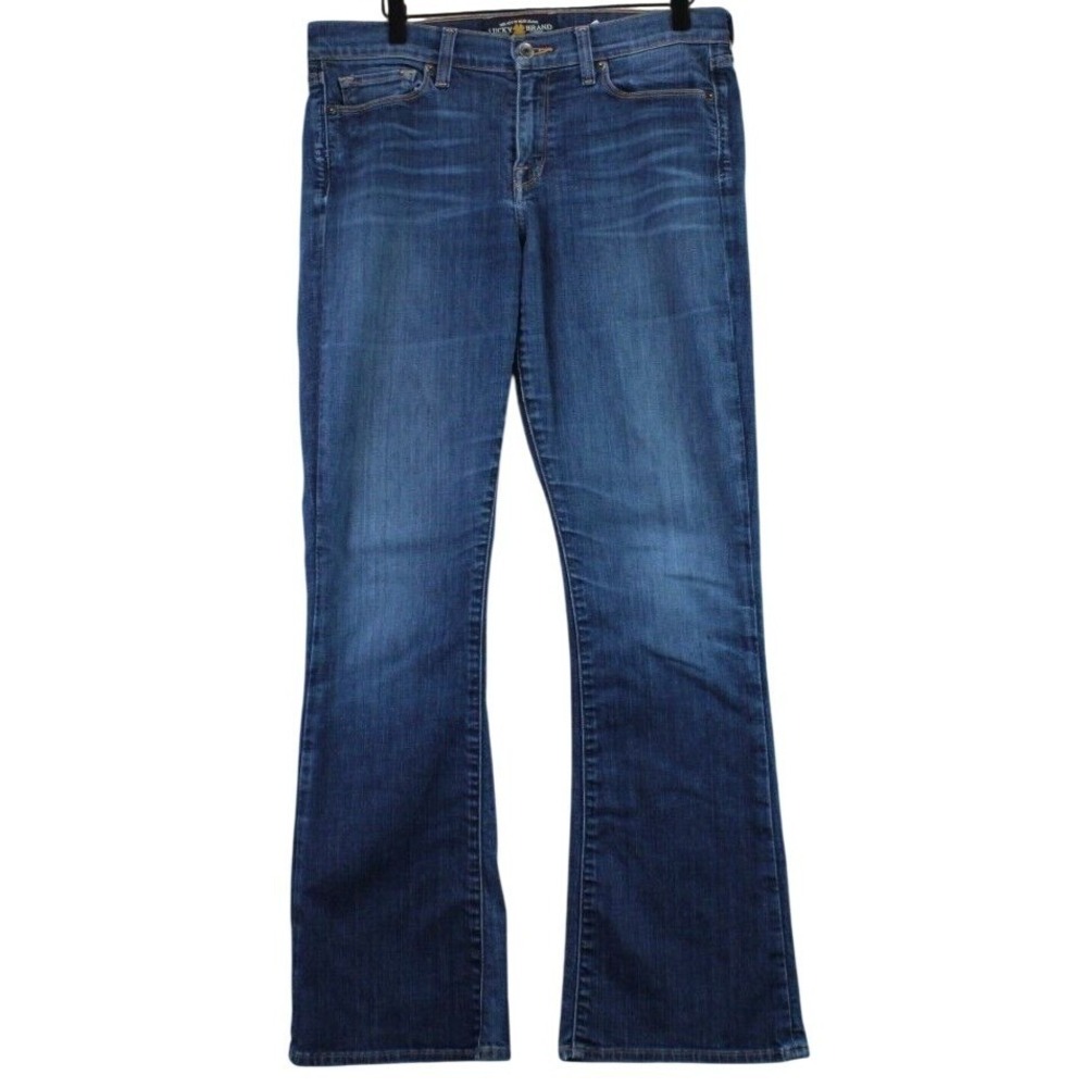 Lucky Brand Sofia Boot Jeans Flare Leg Women 12 31 Regular Blue Denim